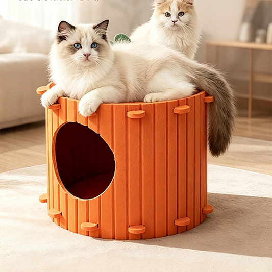 🐱 LIMITED TIME 50% OFF! A Cute Carrot in Your Living Room – Plush Cat Cave Bed That Looks as Good as It Feels. Free UK Delivery 🇬🇧