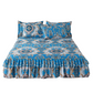 🌸 50% OFF! ✨ 3-Piece Floral Ruffled Bed Skirt Set – Elegant Ruffle Design, Fade-Resistant Reactive Dyeing & Pilling-Resistant Cotton Blend – Conceals Storage with Designer Charm 🛏️