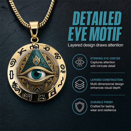 🎉 LIMITED TIME 50% OFF! 👁️ Vintage All Seeing Eye Pendant Necklace – Intricate Motif, Lightweight Zinc Alloy & Versatile Style ✨