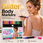 📢 BUY 2 GET 1 FREE! ⏰ 24-Color Face & Body Glitter Marker Set with Dual Tips – Skin-Safe, Sweat-Resistant & Dazzling Sparkle ✨