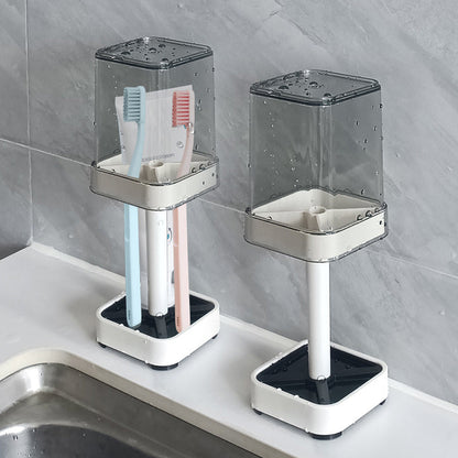 📢 LIMITED TIME 50% OFF + BUY 1 GET 1 FREE! ⏰ Dustproof Toothbrush Organizer – Covered Cup Storage, Easy Drain Base & Compact Design ✨