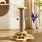 🎉 LIMITED TIME 50% OFF! 🐱 Multifunctional Cat Activity Center with Scratcher and Toys – Sisal Post, Ball Track & Interactive Feather Toy ✨