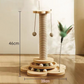 🎉 LIMITED TIME 50% OFF! 🐱 Multifunctional Cat Activity Center with Scratcher and Toys – Sisal Post, Ball Track & Interactive Feather Toy ✨