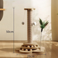 🎉 LIMITED TIME 50% OFF! 🐱 Multifunctional Cat Activity Center with Scratcher and Toys – Sisal Post, Ball Track & Interactive Feather Toy ✨