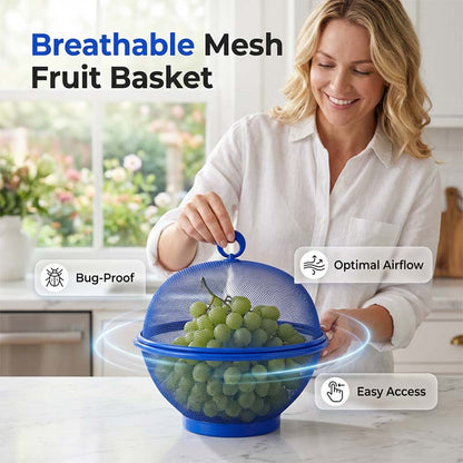 🍎 LIMITED‑TIME 50% OFF! 🧺 Fruit Basket with Lid – Breathable, Drainable, Insect Proof 🍇