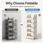 🛒 50% OFF! ✨ Multi-Tier Foldable Storage Organizer with Wheels – 360° Locking Wheels, Precision-Engineered PP Construction & Space-Saving Collapsible Design – Organize Every Room Effortlessly 📦
