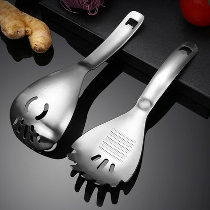 🥄 LIMITED TIME 50% OFF! Multipurpose Stainless Steel Kitchen Spoon – 2-in-1 Cooking Utensil with Grater & Drain Holes, Multi-Function Skimmer Spoon for Straining, Stirring, Grating Ginger Garlic ✨