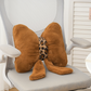 🎉 LIMITED TIME 50% OFF! 🐆 Leopard Print Bowknot Throw Pillow – Faux Rabbit Fur, Ergonomic Lumbar Support & High Rebound PP Cotton ✨