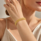 🎉 LIMITED TIME 50% OFF! ✨ 14K Gold-Plated Wide Woven Mesh Bracelet – Elegant Statement Piece, Lightweight & Hypoallergenic ✨
