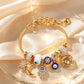 🎉 LIMITED TIME 50% OFF! 🌙 Celestial Sun Moon Charm Bracelet – Adjustable Chain, Shiny Alloy & Rhinestone Details ✨