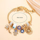🎉 LIMITED TIME 50% OFF! 🌙 Celestial Sun Moon Charm Bracelet – Adjustable Chain, Shiny Alloy & Rhinestone Details ✨