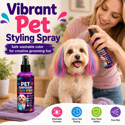 🎉 LIMITED TIME 50% OFF! 🌈 Temporary Pet Hair Color Spray – Washable Non-Toxic Dog & Cat Dye – Vibrant, Odorless & Stress-Free ✨