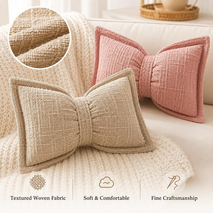 🎉 LIMITED TIME 50% OFF! 🎀 Soft Chenille Bow-Shaped Throw Pillow – Premium Chenille Fabric, Exquisite Craftsmanship & Insert Included ✨