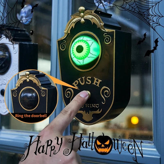 📢 LIMITED TIME 50% OFF & IN STOCK! ⏰🎃 Best Sellers for Halloween 2026! 😈 Doorbell Shaped Like a One-Eyed Demon – Eyes Close When Idle, Open & Glow When Pressed 👁✨
