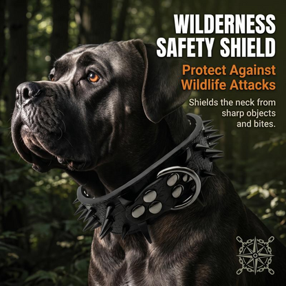 🎉 LIMITED TIME 50% OFF! 🐕 Spiked PU Leather Dog Collar – Anti-Bite Design, Premium PU Leather & Heavy-Duty D-Ring ✨