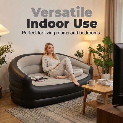 🛋️💨 LIMITED TIME 50% OFF! Inflatable Double Sofa – Instant Comfort, Spacious Seating & Premium Flocked Surface – Quick Setup Anywhere 🏠✨
