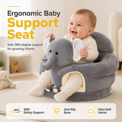 🐻 LIMITED TIME 50% OFF! Soft, Safe & Washable – Cartoon Baby Floor Sofa with Removable Cover. Perfect for Sit-Up Play. Free UK Delivery ✨