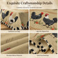 🎉 LIMITED TIME 50% OFF! 🐓 Rustic Vintage Rooster Tablecloth – Waterproof, Scalloped Lace Edges & Authentic Pastoral Charm ✨