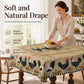 🎉 LIMITED TIME 50% OFF! 🐓 Rustic Vintage Rooster Tablecloth – Waterproof, Scalloped Lace Edges & Authentic Pastoral Charm ✨