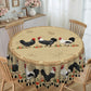 🎉 LIMITED TIME 50% OFF! 🐓 Rustic Vintage Rooster Tablecloth – Waterproof, Scalloped Lace Edges & Authentic Pastoral Charm ✨