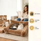 🎉 LIMITED TIME 50% OFF! 🛋️ Cozy Sofa Pet Bed – Ultra-Comfortable, Raised Bolster Edges & Super-Soft Ribbed Plush – Fits Cats & Dogs ✨