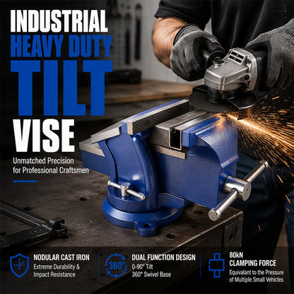🔩 Wide‑Opening Bench Vise – Heavy‑Duty, Adjustable, Precise ✨