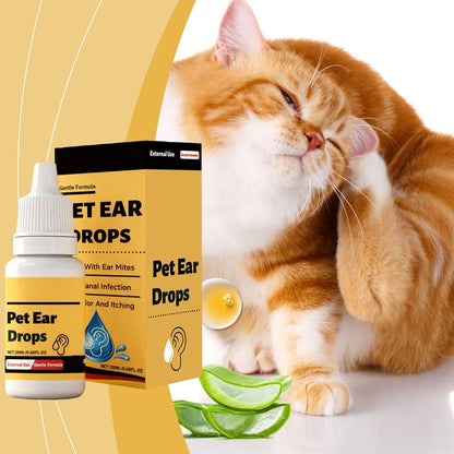 ⏳ LIMITED TIME 50% OFF! ⏰ Gentle Pet Ear Drops for Itch Relief & Cleaning – Natural Extracts, Effective Earwax Removal & Soothing Formula 🐶🐱👂✨
