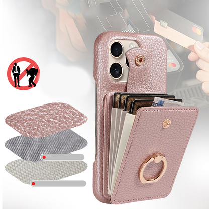 🎉 LIMITED TIME 50% OFF! 📱 Crossbody Wallet Phone Case – RFID Blocking, Accordion Card Slot & Detachable Strap – Litchi Pattern PU Leather ✨