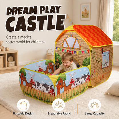 ⏳ LIMITED TIME 50% OFF! ⏰ Adorable Kids' Indoor Playhouse Tent – Cozy Play Space, Open Mesh Panels & Room for Shared Fun 🏰✨