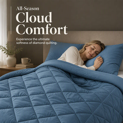 ⏳ TIME-LIMITED SPECIAL! ⏰ 3-Piece Quilted Comforter Set with Shams – All-Season Cloud Comfort, Locked-In Fluffiness & Moisture-Wicking Microfiber – Elevate Your Bedroom ✨