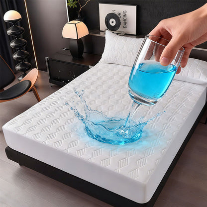 🛏️ LIMITED TIME 50% OFF! 💧 Waterproof Mattress Protector – Quilted, Breathable & Easy-Clean – Silent Protection & Secure Elastic Fit ✨