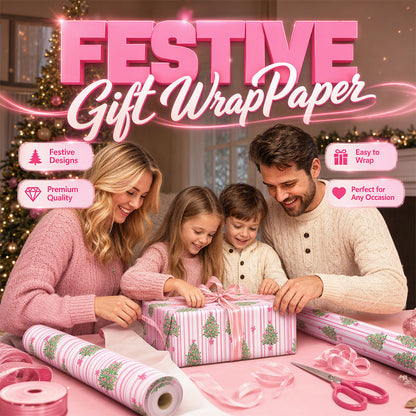 🎄 LIMITED TIME 50% OFF! 🎁 Christmas Wrapping Paper for Holiday Gifts – Festive Prints, Smooth Foldability & Elegant Holiday Patterns ✨