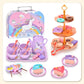 🎉 LIMITED TIME 50% OFF! 🦄 Unicorn Castle Pretend Teapot Set – 17+ Pieces, Premium Quality & Portable Carrying Case – Perfect for Imaginative Play ✨