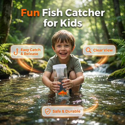 🐟 LIMITED TIME 50% OFF! 💥 Children Outdoor Adventure Fish Catching Bottle Toy – Anti-Escape Funnel Design, Shatter-Proof & Portable – Perfect for Family Fun ✨