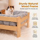 🛋️ LIMITED TIME 50% OFF! 🐾 Elevated Plush Pet Bed with Wooden Frame – Premium Comfort, Sturdy Natural Wood & Removable Washable Cover ✨