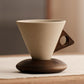 ☕ 50% OFF! 🍂 Vintage Coffee Cup – Wooden Handle & Saucer – Stylish & Rustic – Handcrafted Pottery with Ergonomic Wood Accents ✨