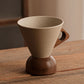 ☕ 50% OFF! 🍂 Vintage Coffee Cup – Wooden Handle & Saucer – Stylish & Rustic – Handcrafted Pottery with Ergonomic Wood Accents ✨