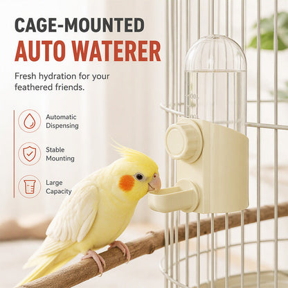 🐦 LIMITED TIME 50% OFF! 💧 250ml Automatic Bird Water Dispenser – Gravity-Feed Fresh Flow, Secure Cage Fit & Clear Monitoring – Hassle-Free Hydration ✨