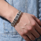 📿 SAVE 50%! ✨ Men's Retro Mantra Bracelet – Six-Syllable Design, Stylish & Meaningful – Vintage Silver Finish with Dual-Chain Look ✨