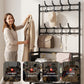 🪑 LIMITED TIME 50% OFF! 🏠 Multi-Functional Entryway Shoe & Coat Rack – 3-in-1 Organizer, Sturdy Metal Frame & Double-Row Hooks – Maximize Your Space ✨
