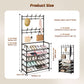 🪑 LIMITED TIME 50% OFF! 🏠 Multi-Functional Entryway Shoe & Coat Rack – 3-in-1 Organizer, Sturdy Metal Frame & Double-Row Hooks – Maximize Your Space ✨