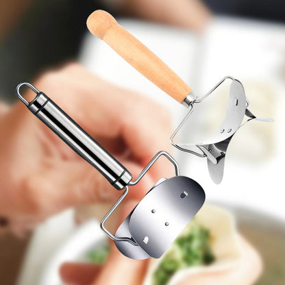 🥟 BUY 1 GET 1 FREE! 🔥 Stainless Steel Dumpling Wrapper Cutter – Sharp Precision Blade, Multi-Pastry Use & Easy Clean – Homemade Dumplings in Seconds ✨