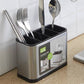 🍴 LIMITED-TIME 50% OFF! ✨ Space-Saving Stainless Steel Kitchen Utensil Holder – 4-Compartment Organization, Bottom Drainage & Modern Design 🥄