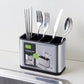 🍴 LIMITED-TIME 50% OFF! ✨ Space-Saving Stainless Steel Kitchen Utensil Holder – 4-Compartment Organization, Bottom Drainage & Modern Design 🥄