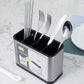 🍴 LIMITED-TIME 50% OFF! ✨ Space-Saving Stainless Steel Kitchen Utensil Holder – 4-Compartment Organization, Bottom Drainage & Modern Design 🥄