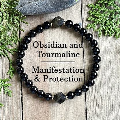 ⏳ LIMITED-TIME 50% OFF! ⚫📿 Elegance Black Obsidian Beaded Bracelet – Genuine Natural Stones, Protective Energy & Elastic Stretch Design – Modern Style for Daily Wear ✨