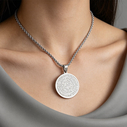 ⏳ LIMITED-TIME 50% OFF! 🪙📿 Stainless Steel Arabic Calligraphy Pendant Necklace – Sacred "Allah" Engraving, Rust-Resistant & Timeless Design – Gold & Silver Options ✨