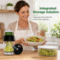 🥕 LIMITED-TIME 50% OFF! ✨ Handheld Vegetable Spiralizer Slicer – 4-in-1 Adjustable Blade System, Integrated Storage & Precision Steel – Healthy Meals Made Fun 🥗