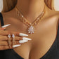 🌸 50% OFF NOW! ✨ Elegant Lotus Rhinestone Jewelry Set – Sparkling Diamond-Like Accents, Premium Copper Base & Adjustable Chain – Complete Polished Look for Any Occasion 💎