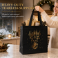 🎄 LIMITED-TIME 50% OFF! 🖤 Black Christmas Non-Woven Gift Tote Bag – Heavy-Duty Tearless Support, Weatherproof Laminated Barrier & Stunning Gold Foil Details – Holiday Gifting Made Elegant ✨